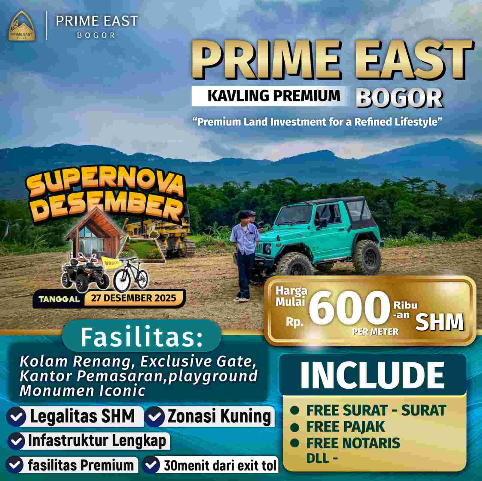 Lokasi strategis Prime East Bogor