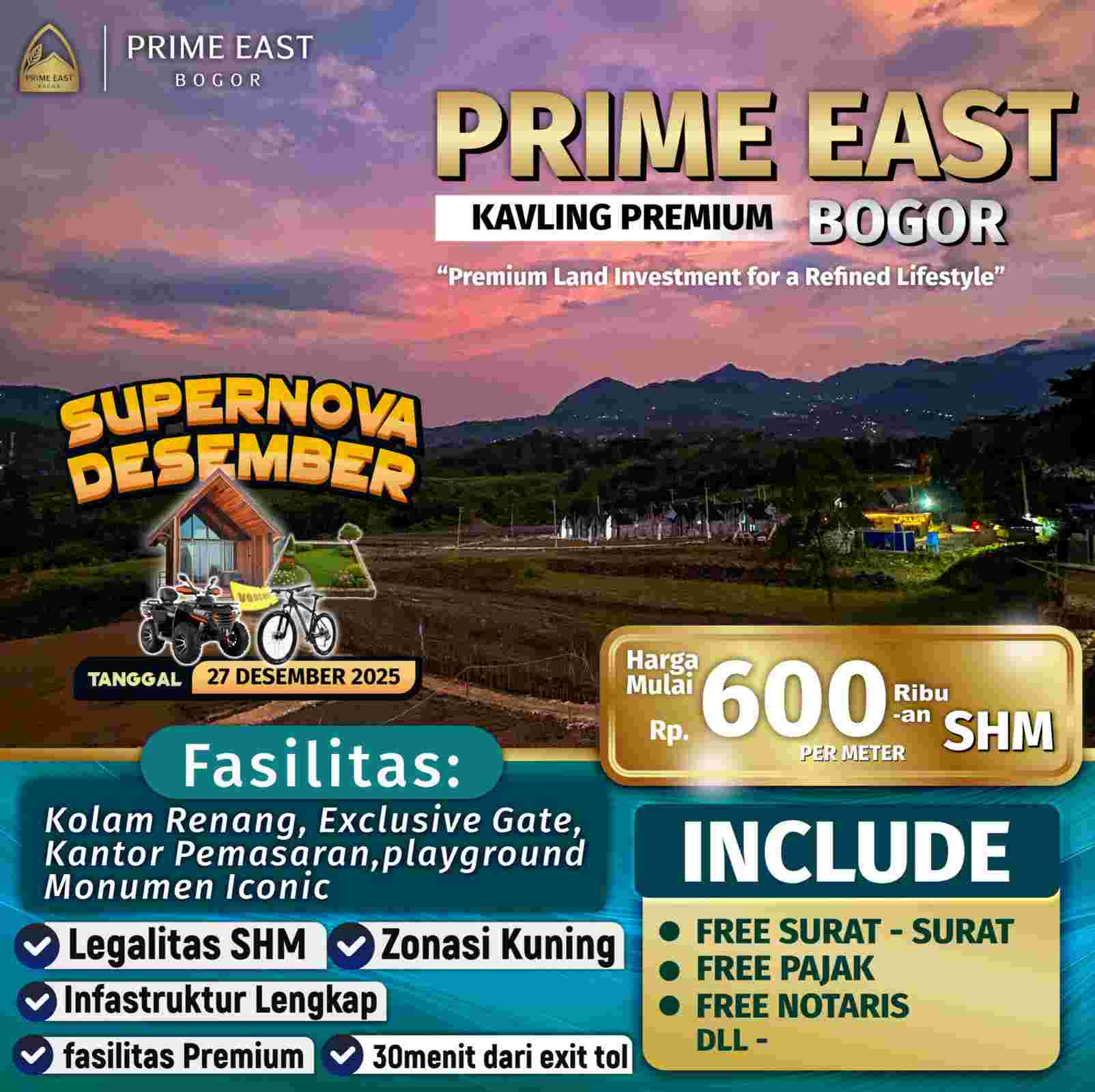 Akses jalan menuju Prime East Bogor